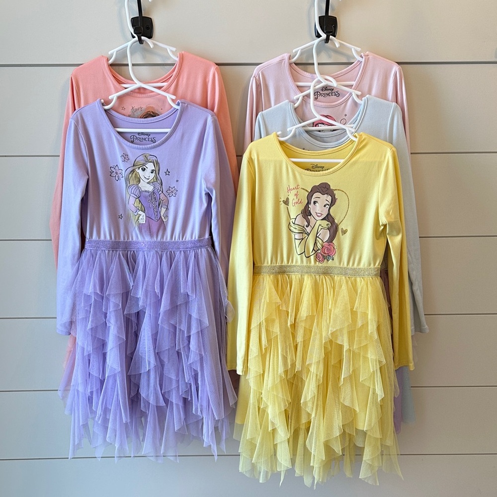 Disney Princess Dresses Rapunzel Moana Belle Ariel Elsa